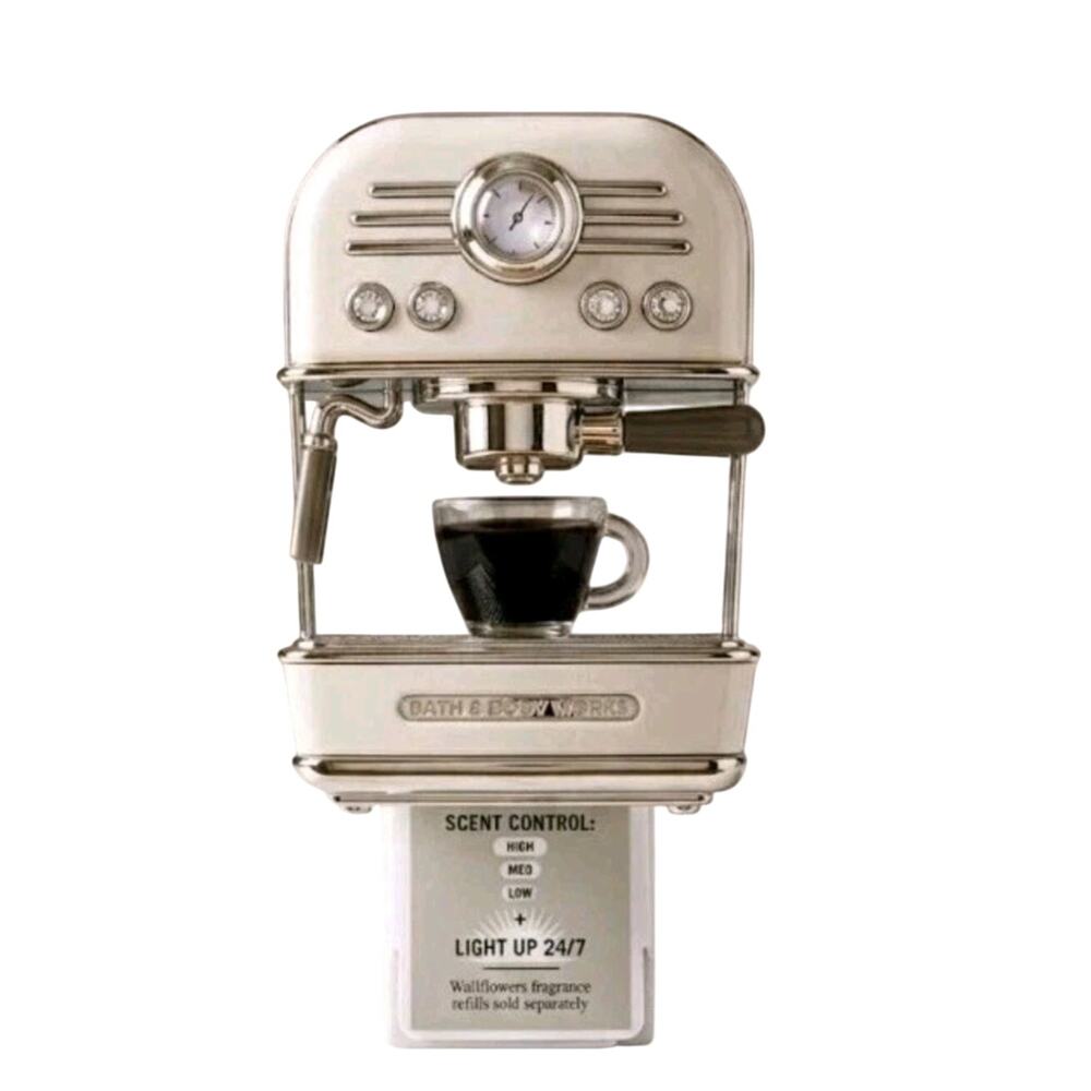 Bath & Body Works Espresso Machine Wallflower LIGHT UP Plug-in Retro Cafecore
